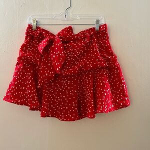 Red skirt and bow